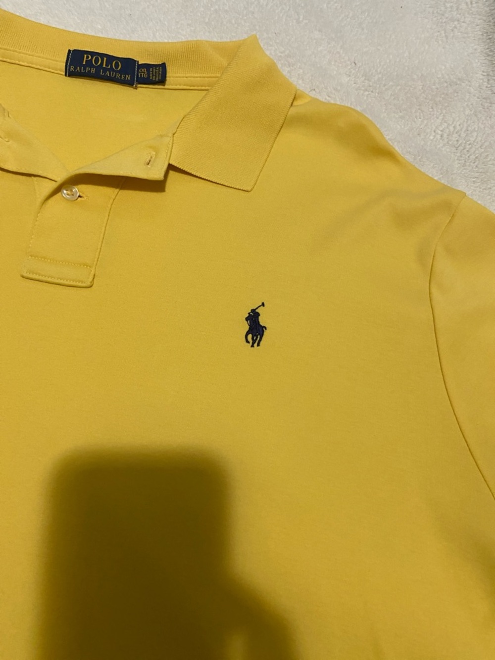 Polo by Ralph Lauren Yellow Polo with Navy Pony Embroidery - Picture 3 of 5